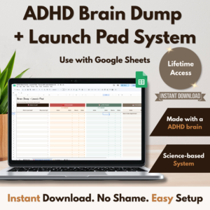 ADHD Brain Dump Planner - Google Sheets Template