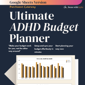 Ultimate ADHD Budget Planner Google Sheets - Automated Finance Tracker for Neurodivergent Adults - Parchment
