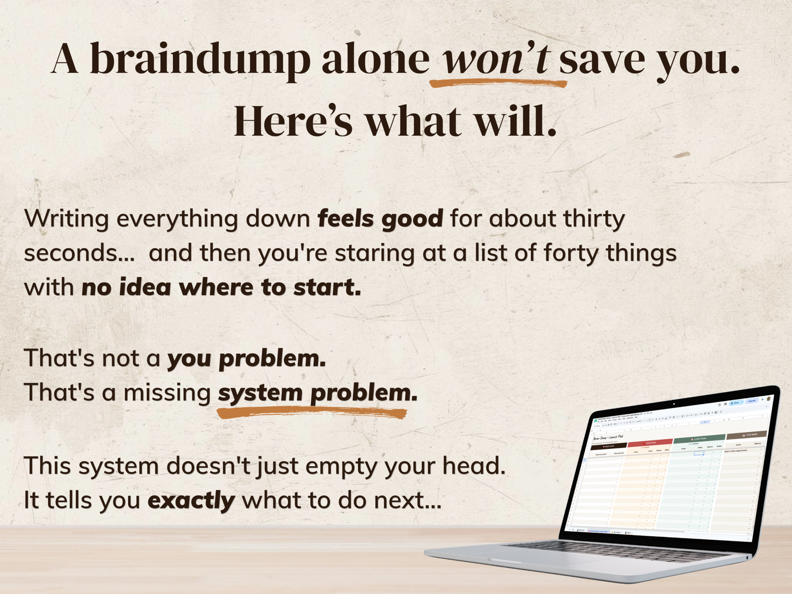 ADHD Brain Dump Planner - Google Sheets Template - Image 2