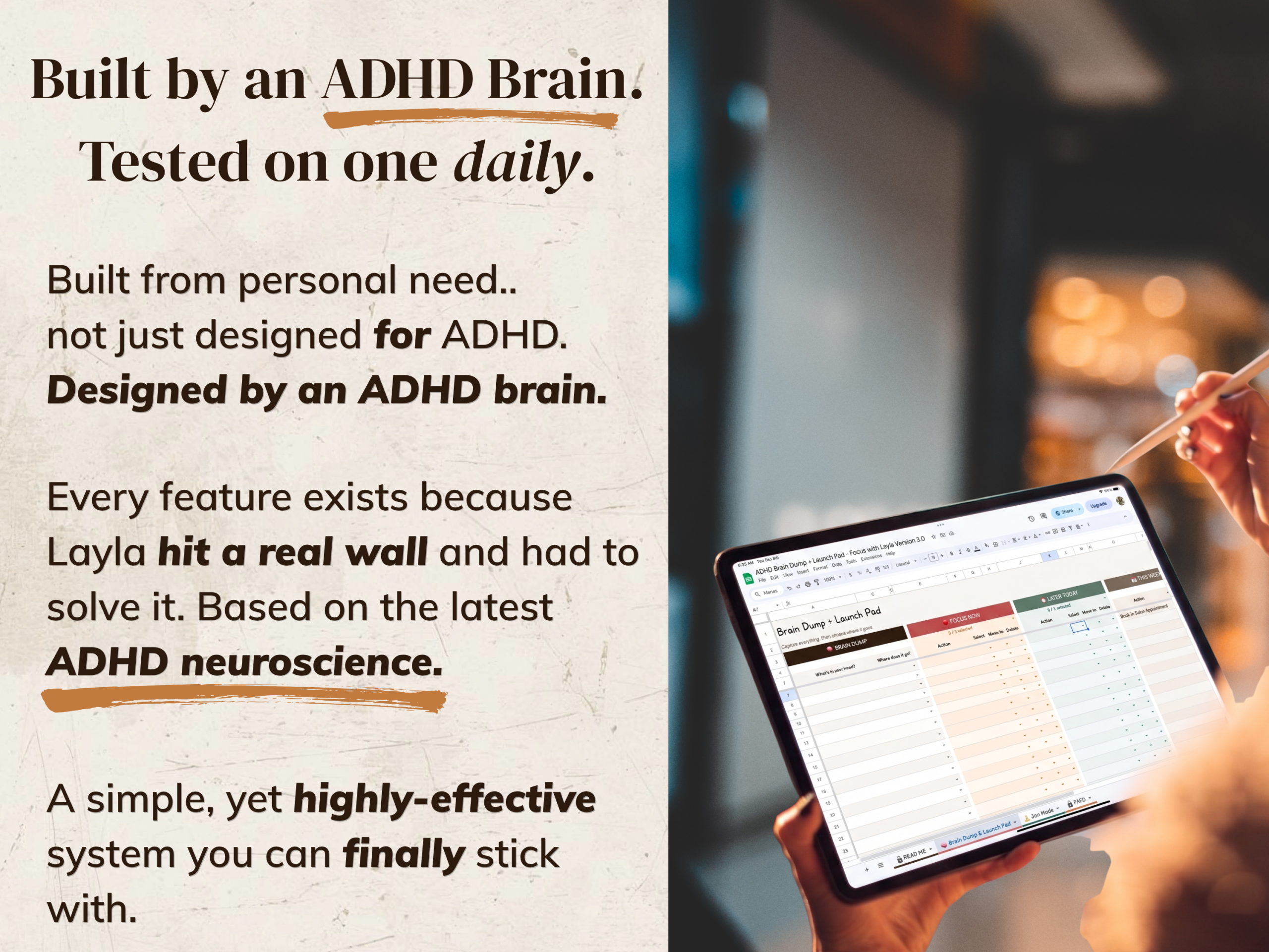 ADHD Brain Dump Planner - Google Sheets Template - Image 3