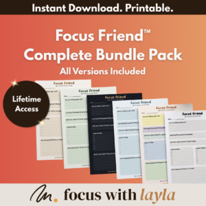 Focus Friend™ - ADHD Brain Dump - Bundle Pack - All Colourways