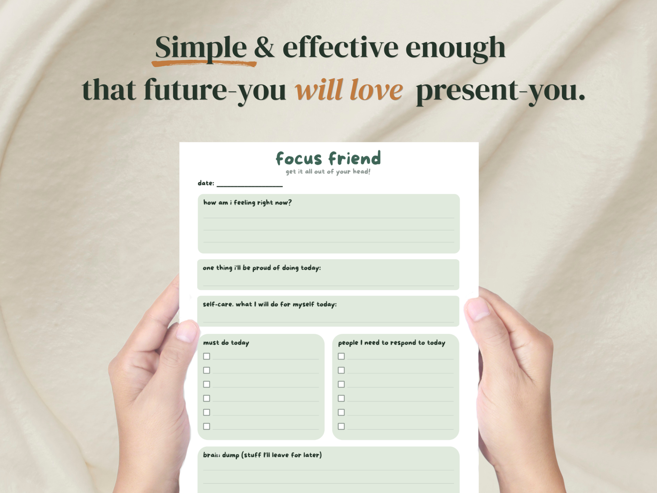 Focus Friend™ - ADHD Brain Dump - Sage Garden - Image 3