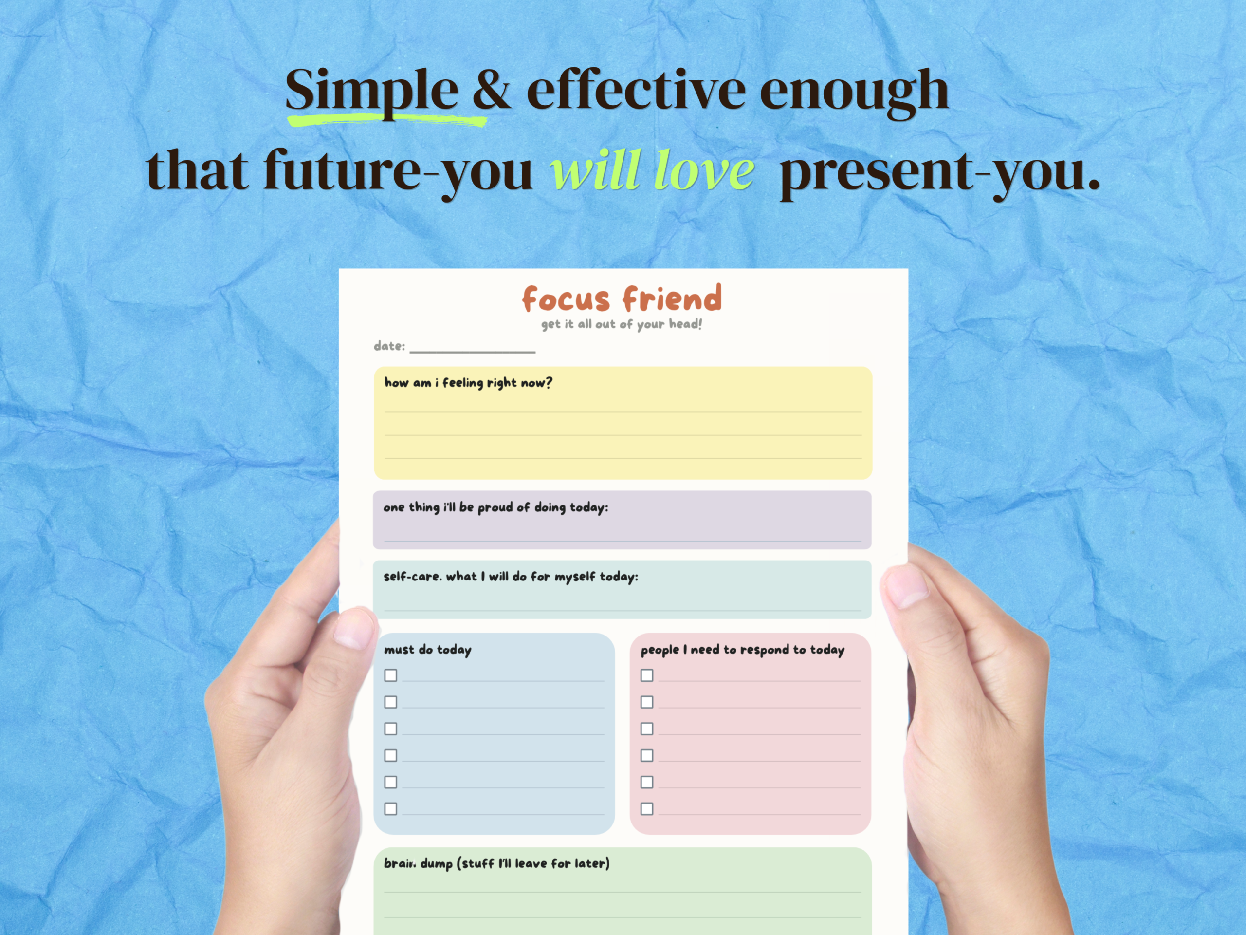 Focus Friend™ - ADHD Brain Dump - Rainbow Stickies - Image 3